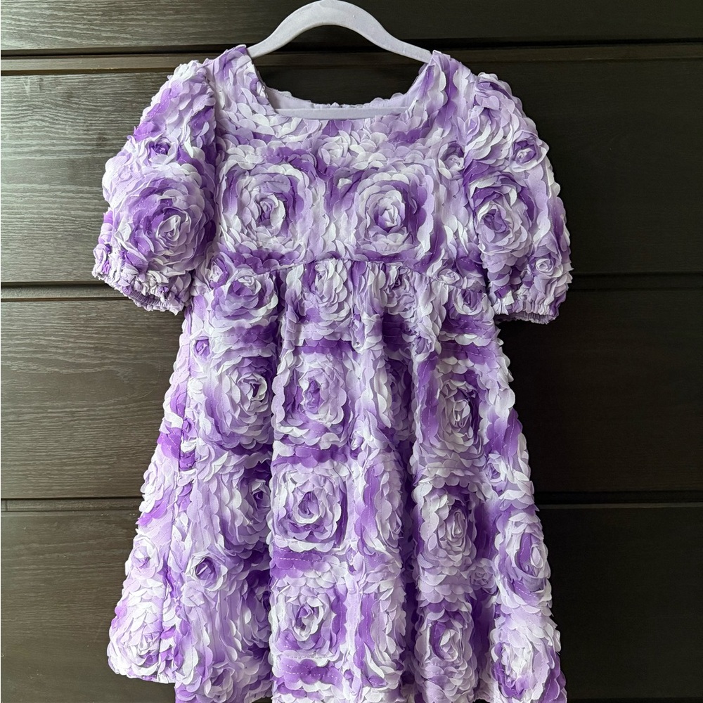 Marks & Spencer Lavender Rosette Kids Dress